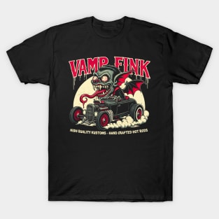 Custom Rod Vampire - Retro Kustom Cars Classic Monster T-Shirt